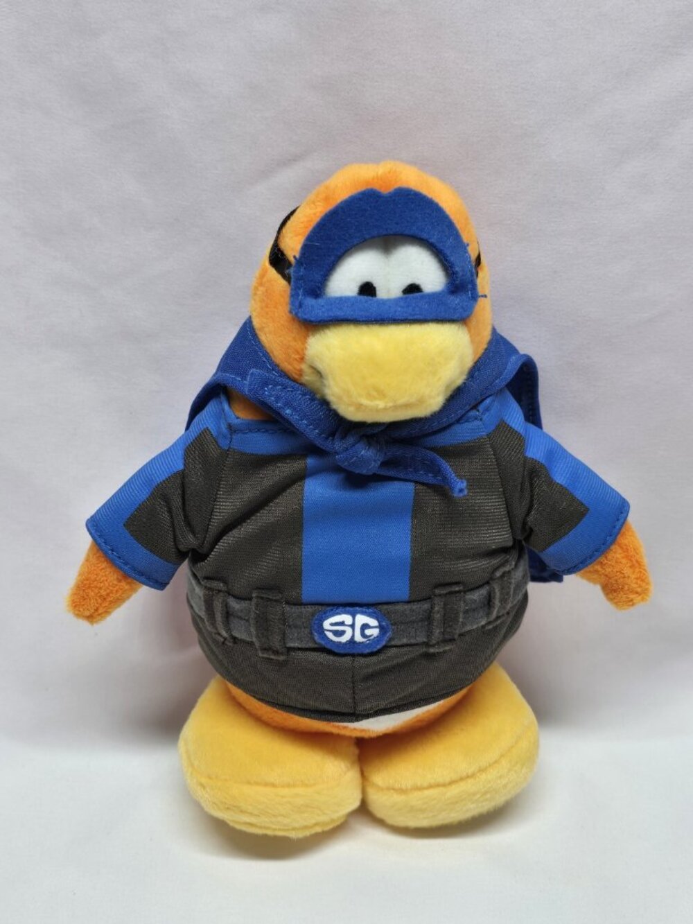 Disney Club Penguin Super Hero SG Sam Shadow Guy Plush 7.5" Stuffed Animal